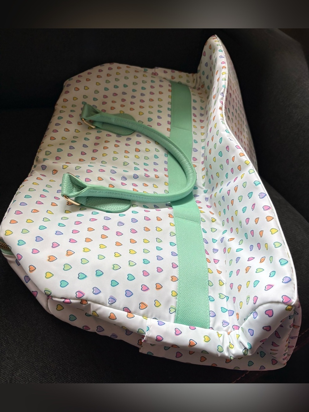 Roller Rabbit x Target Disco Hearts Wave Softside Weekender Duffle Duffel Bag - Picture 7 of 15